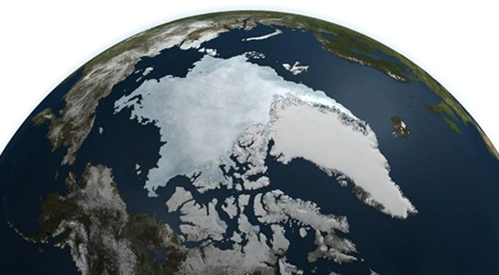 Oceanul Arctic
este afectat de emisiile de CO2 şi înregistrează o aciditate crescândă. Totodată,
gheţarii din Oceanul Arctic se
topesc într-un ritm record  Foto: NASA