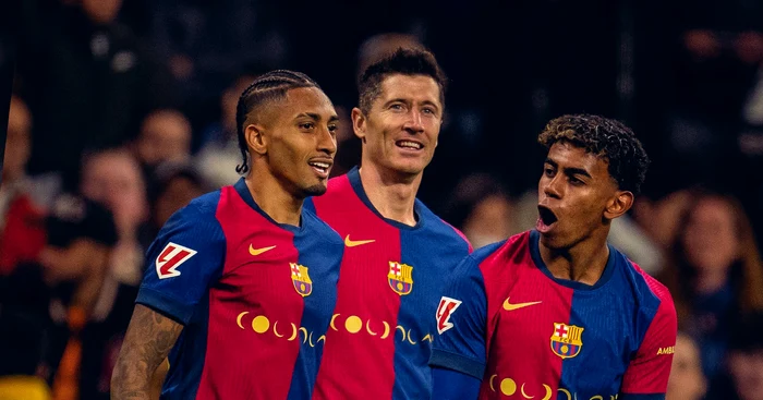 Raphinha, Lewandowski și Yamal, marcatorii Barcelonei pe ”Santiago Bernabeu”. Foto Facebook