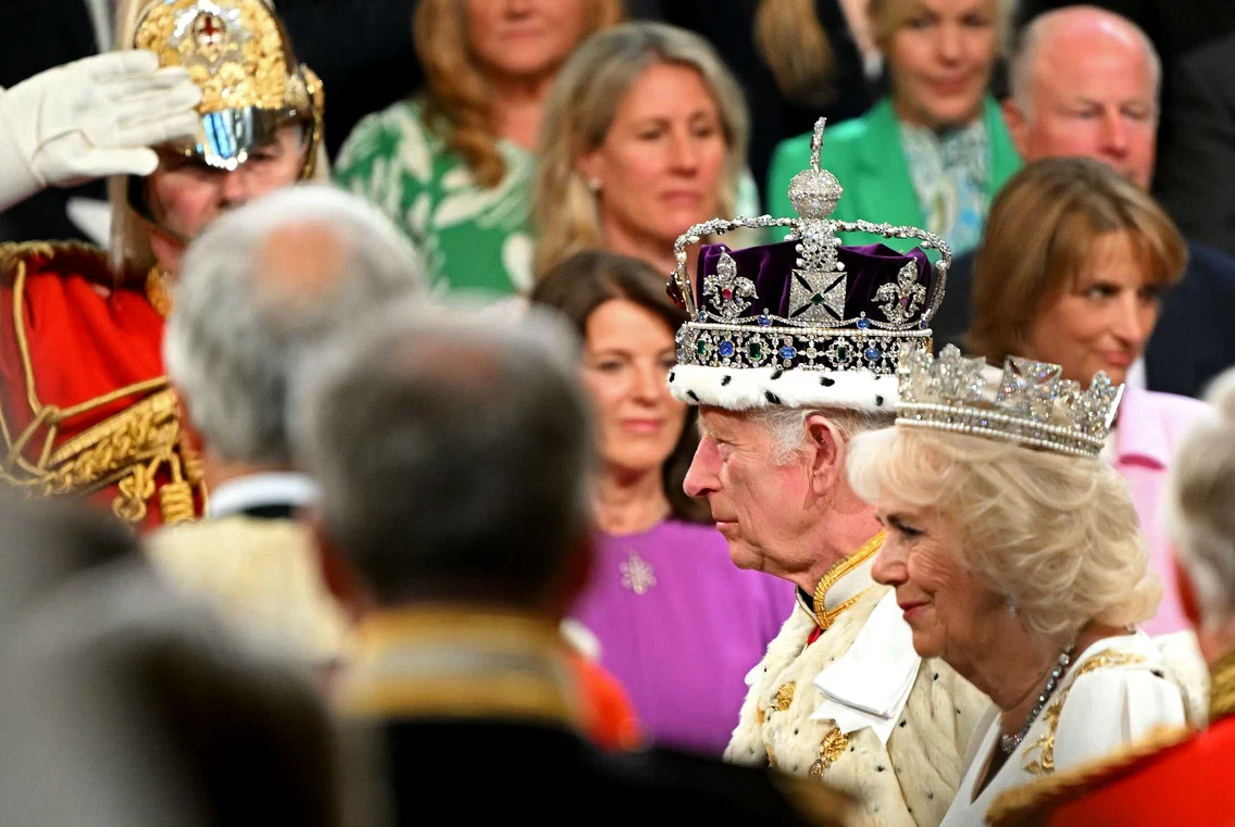 Charles și Camilla la deschiderea de stat a Parlamentului, 17 iulie 2024, GettyImages