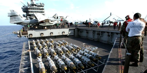 Portavion american in Marea Mediterana FOTO Getty Images