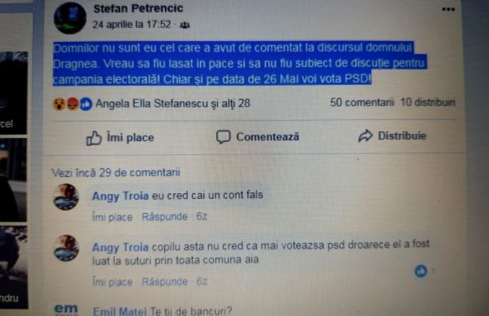 mesajul lui stefan petrenciuc