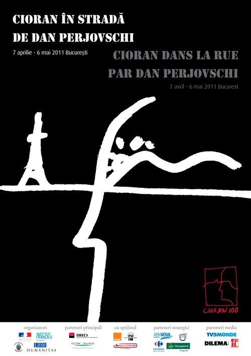Cioran citit în stradă de Dan Perjovschi jpeg