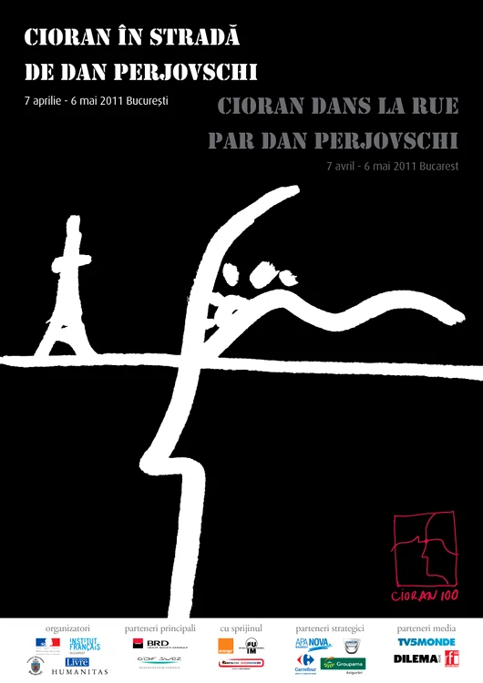 Cioran citit în stradă de Dan Perjovschi jpeg
