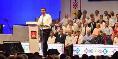 Victor Ponta la Consiliul National al PSD foto Mfax