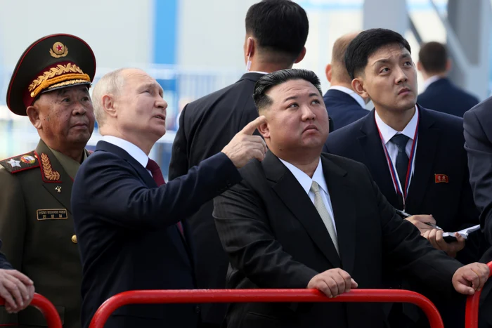 Vladimir Putin și liderul nord-coreean Kim Jong Un. FOTO: Profimedia