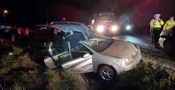 Accidentul a fost produs de un tânăr care consumase alcool FOTO: ISU Gorj