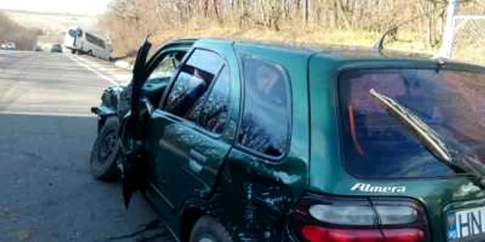 Accidentul produs pe traseul Chişinău-Hânceşti. FOTO: www.protv.md