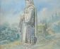 „Țărancă din Argeș”, semnat stânga jos, cu roșu: „Szathmàri”, inscripție dreapta jos, cu roșu; „Argisŭ” (© Muzeul Nicolae Minovici)
