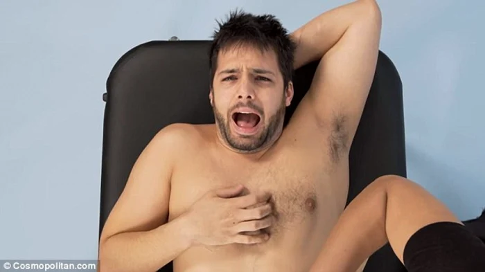 Înainte să încapă pe mâinile pricepute ale cosmeticienei, cei trei temerari erau convinşi că procedura va fi floare la ureche. FOTO cosmopolitan.com