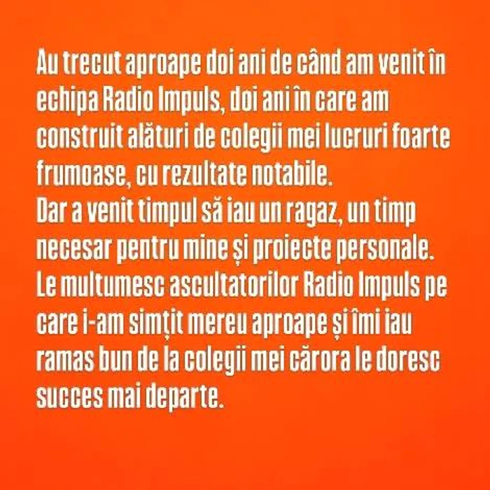 Mesajul publicat de George Zafiu / foto: Facebook