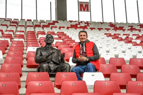 Baronul Francisc Neumann în tribunele stadionului UTA