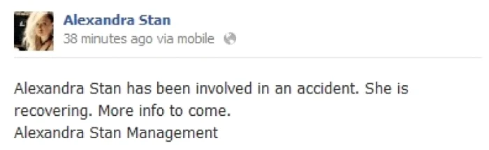 Accident postat pe facebook