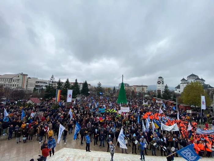 La protest au luat parte și sindicaliști de la FORD. FOTO Facebook BNS