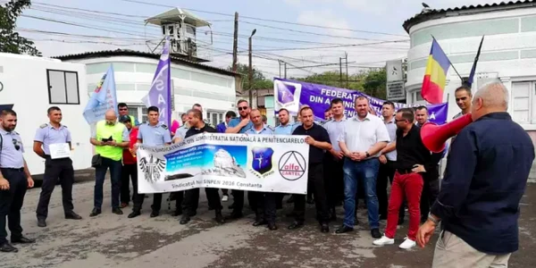 Protest Penitenciarul Poarta Albă Sursa sindicatsinpen.com