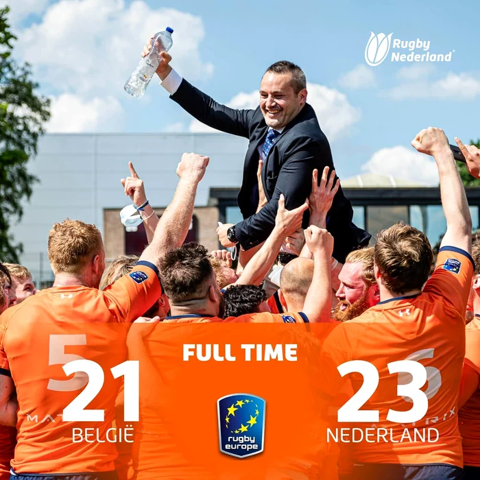 
    Olandezii s-au impus pe terenul vecinilor belgieniFoto: Facebook / Rugby Europe  