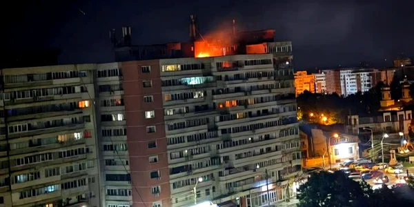 Drona căzuta pe un bloc din Galați jpeg