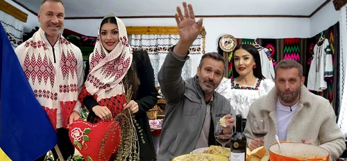 Soții Alin și Medana Oprea, Nicolai Tand și finul Sorin Brotnei și Andreea Mantea au sărbătorit românește