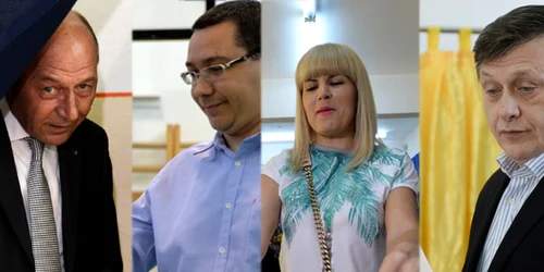 Antonescu - Ponta - Basescu si Udrea la alegeri FOTO Mediafax