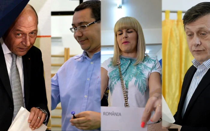 Traian Băsescu, Victor Ponta, Elena Udrea şi Crin Antonescu au votat FOTO Mediafax