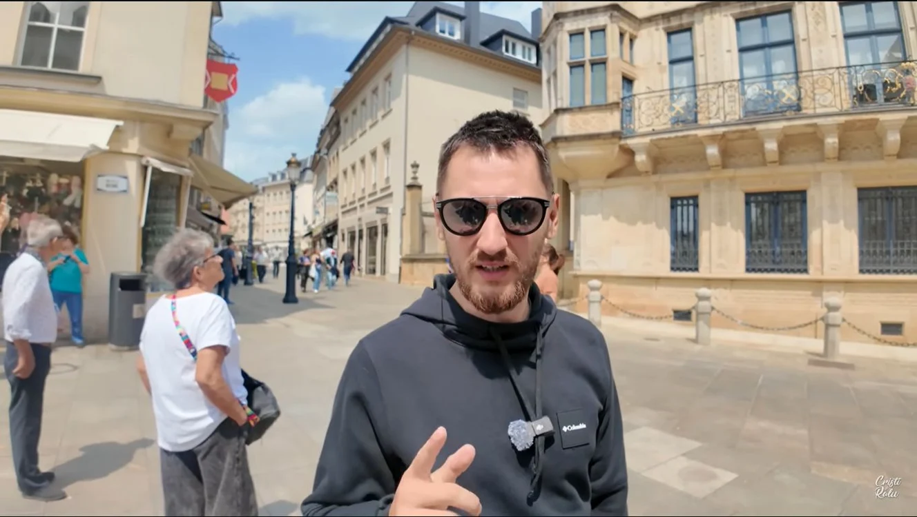 Cristi prezintă locuri din capitala Luxembourg. FOTO: Captură video