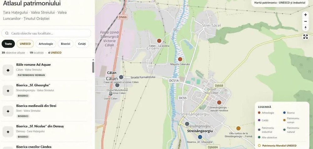 De la Sarmizegetusa Regia la Uzina Călan: un atlas digital pune pe hartă patrimoniul hunedorean