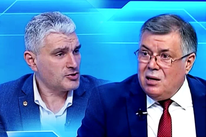 Alexandru Slusari şi Iurie Reniţă, în studioul TVR Moldova