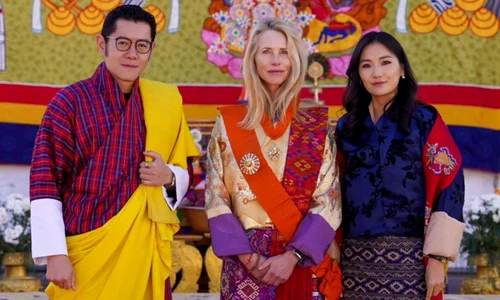 Regele Buthanului, Jetsun Pema și Laurene Powell Jobs jpg