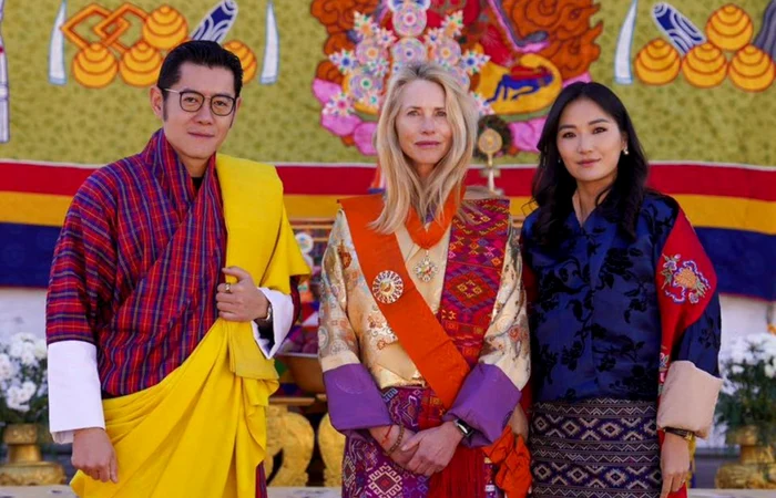 Regele Buthanului, Jetsun Pema și Laurene Powell Jobs jpg