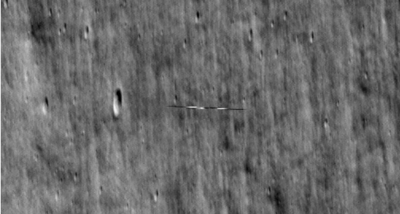 Obiectul surprins de sonda NASA. Sursă foto: NASA/Goddard/Arizona State University