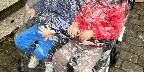 elis şi luca merg la terapie cu căruciorul - foto facebook - elis luca botez