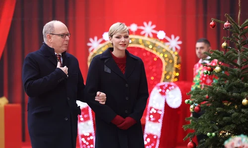 Albert și Charlene de Monaco de Crăciun profimedia 0831198443 jpg