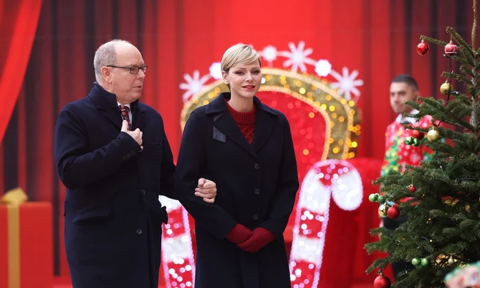 Albert și Charlene de Monaco de Crăciun profimedia 0831198443 jpg
