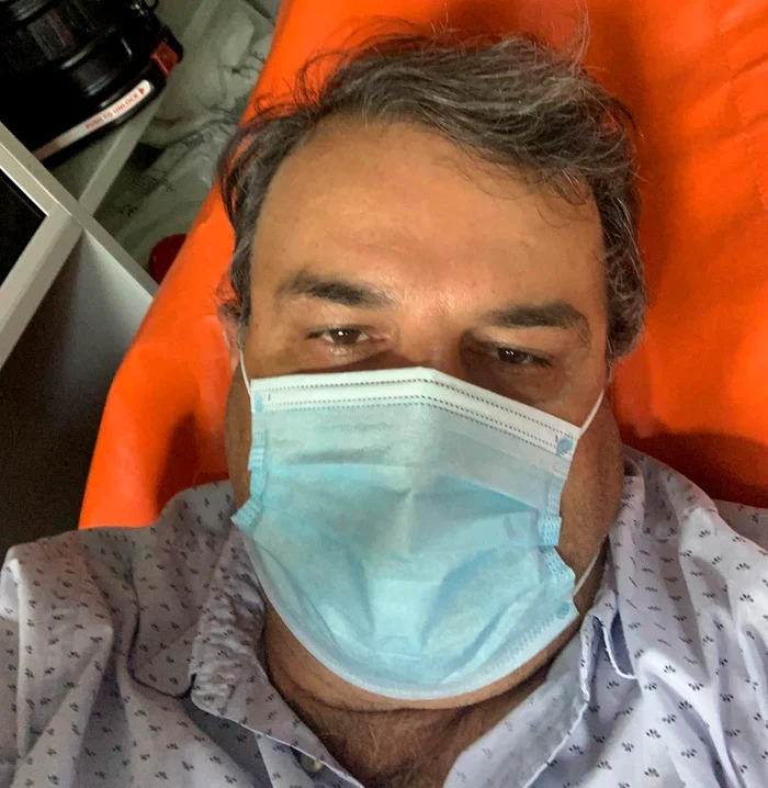 Lucian Mândruță, în ambulanță, în timp ce era dus la spital
