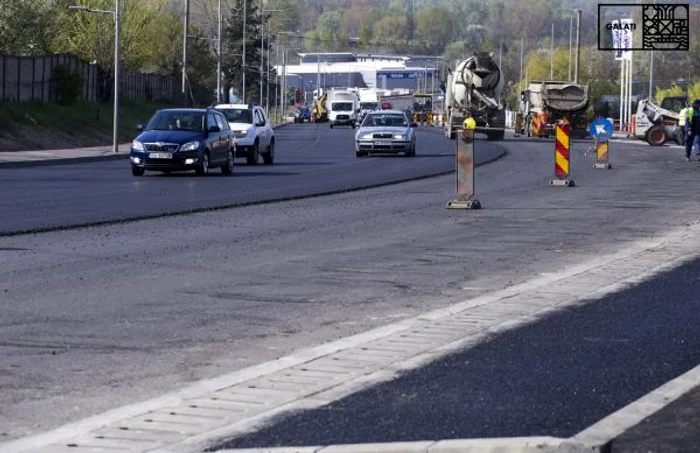 Imagine cu şantierul de pe Brăilei,cu puţin înainte de finalizarea asfaltării FOTO PMG