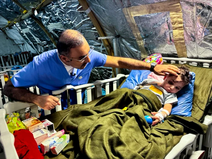 Amir Taha, un băiețel de 20 de luni, și-a pierdut părinții și doi frați Scott McWhinnie/CNN