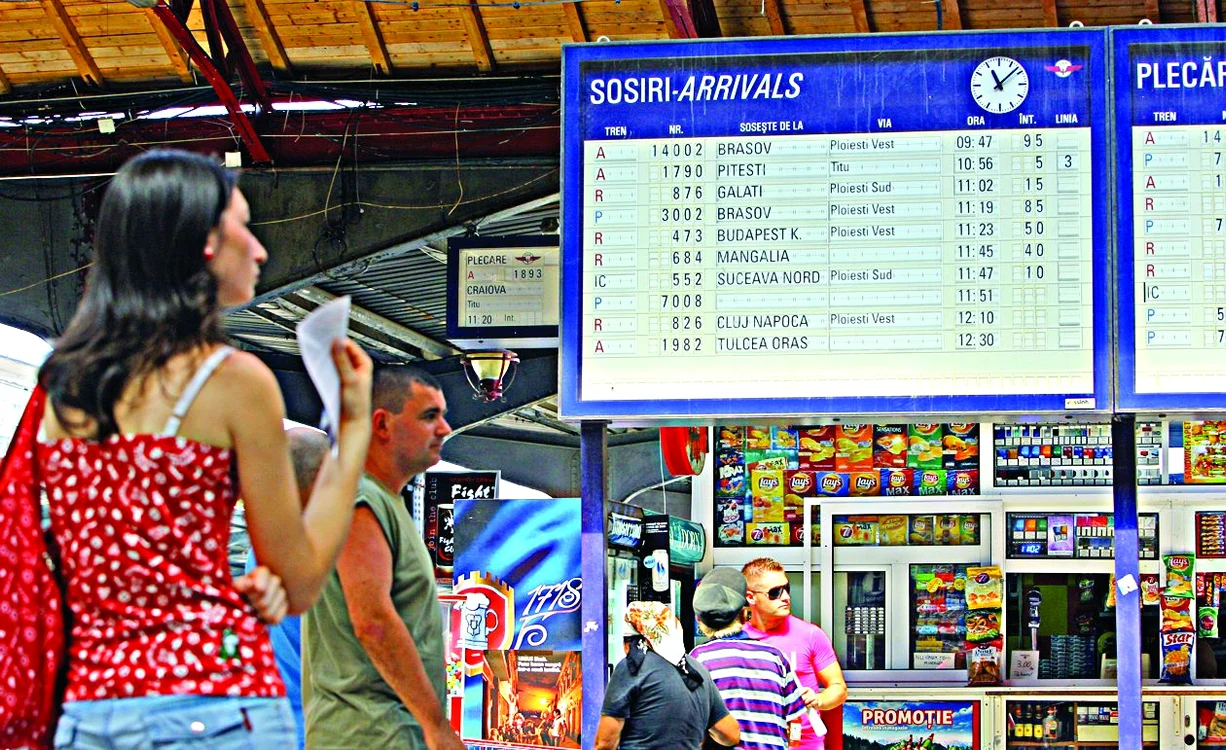 Toate trenurile au sosit ieri cu întârzieri în Gara de Nord din Capitală