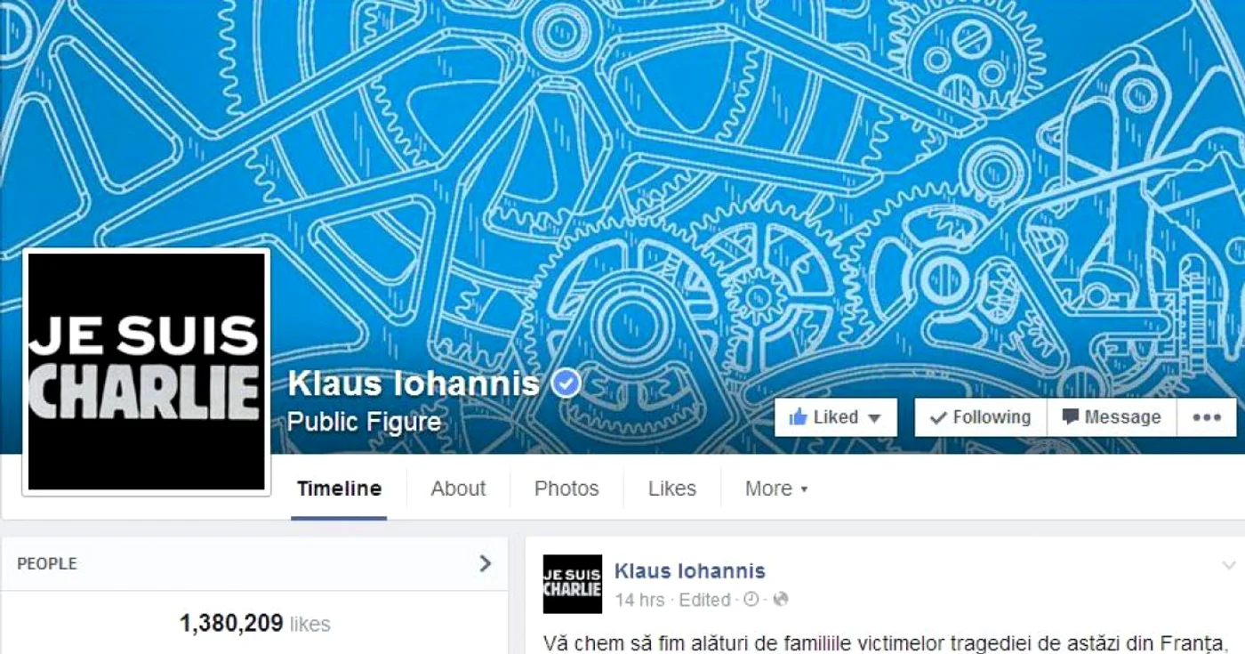 Preşedintele Klaus Iohannis, solidar cu victimele atentatului terorist din Franţa FOTO Facebook
