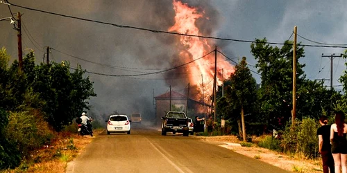 Incendiu într o zonă forestieră din zona Kokkinades din Argolida   Foto X Fire Fighting Greece jfif