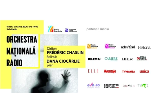 Pianista Dana Ciocârlie și dirijorul francez Frédéric Chaslin, concert extraordinar la Sala Radio jpeg