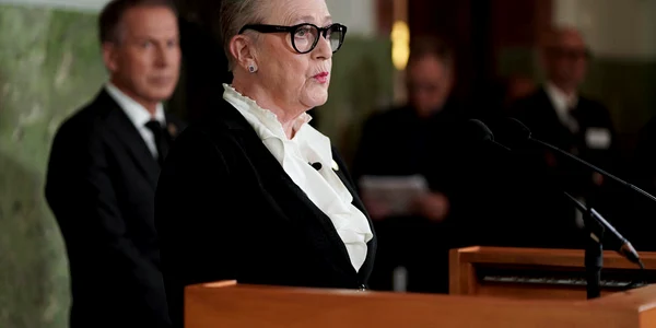 Berit Reiss Andersen anunta Premiul Nobel pentru Pace 2022 FOTO EPA EFE jpg