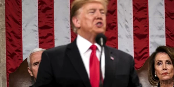 Donald Trump sustinand discursul privind starea uniunii 2019 FOTO EPA-EFE