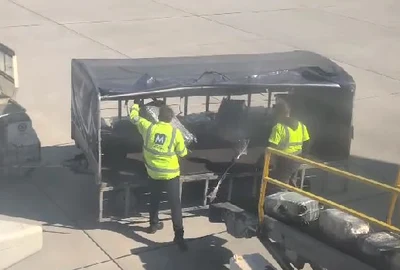 bagaje aruncate pe aeroportul Cluj jpg