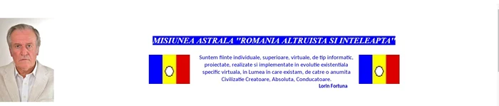 Lorin Fortuna are un site pe care își prezintă crezul