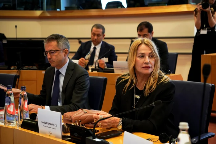 Nadia Comăneci în vizită la Parlamentul European / FOTO: social media