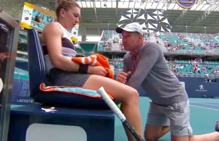 Simona halep si Daniel Dobre, la Miami Open 2019