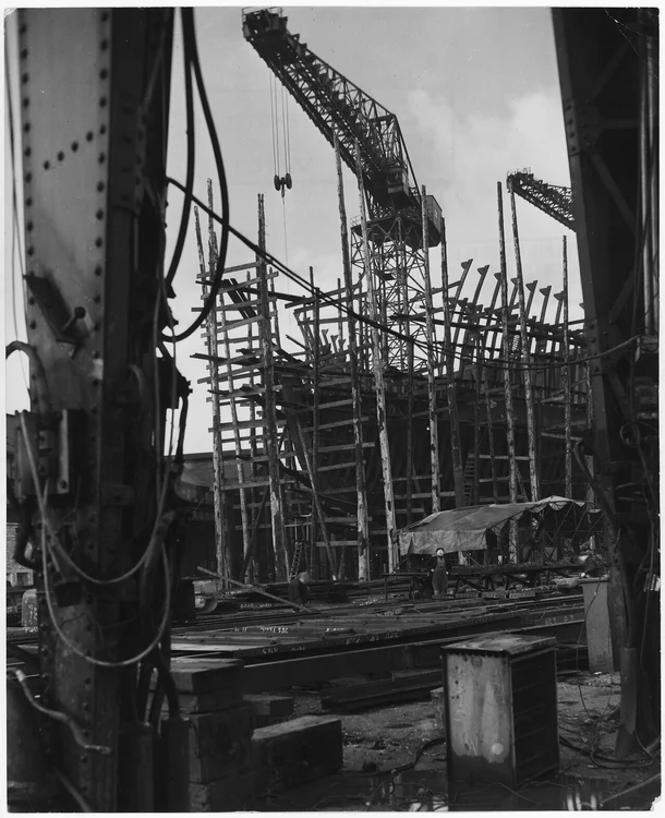 Construcții navale pe șantierul la Clydebank 