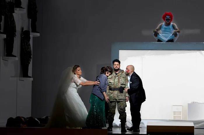 Elīna Garanča, Marina Rebeka, Yusif Eyvazov, Gabriele Viviani. Foto Herwig Prammer