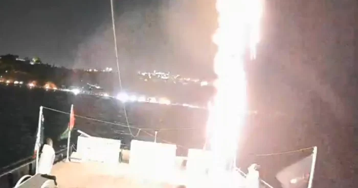 Flotila cu ajutoare pentru Gaza, atacată de drone FOTO: Captură video