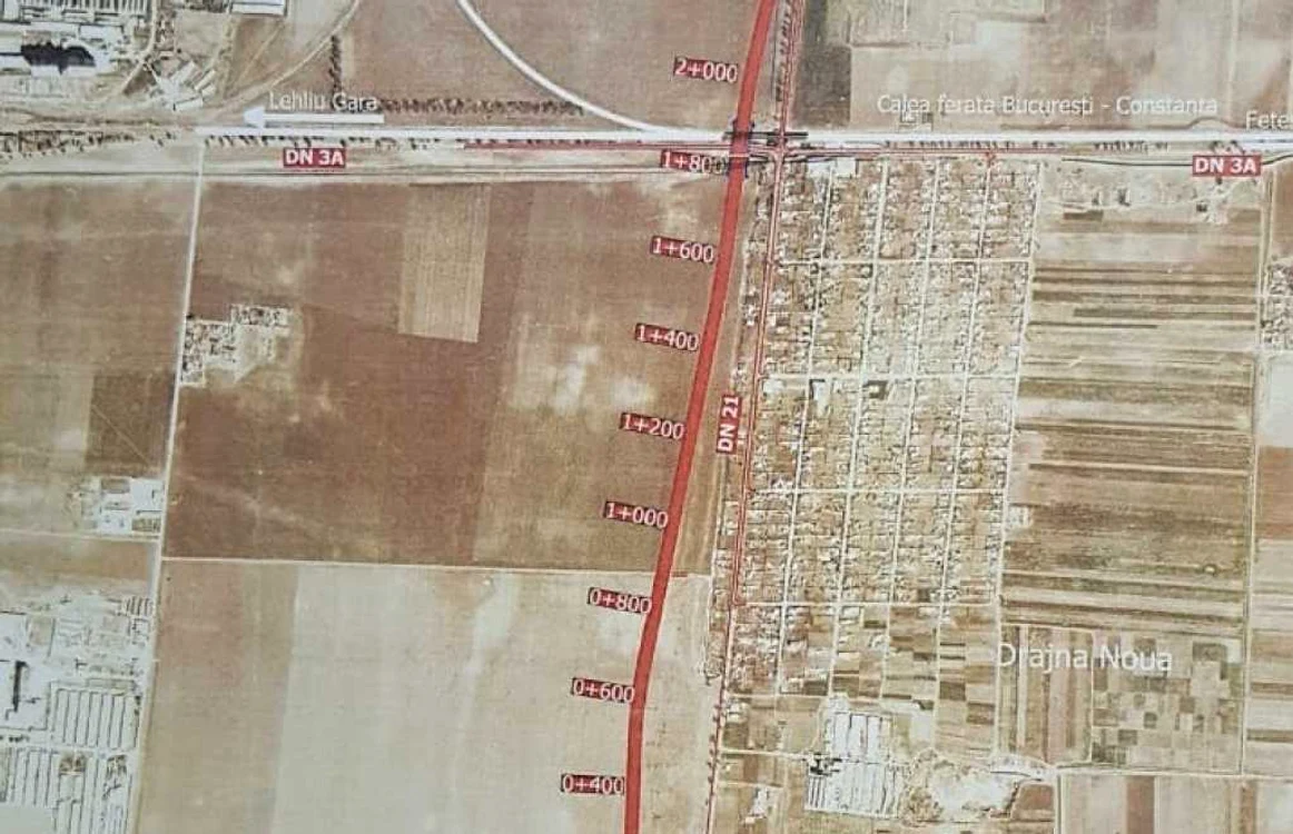 Pasajul de la Drajna va merge paralel cu DN21 FOTO DRDP Constanţa