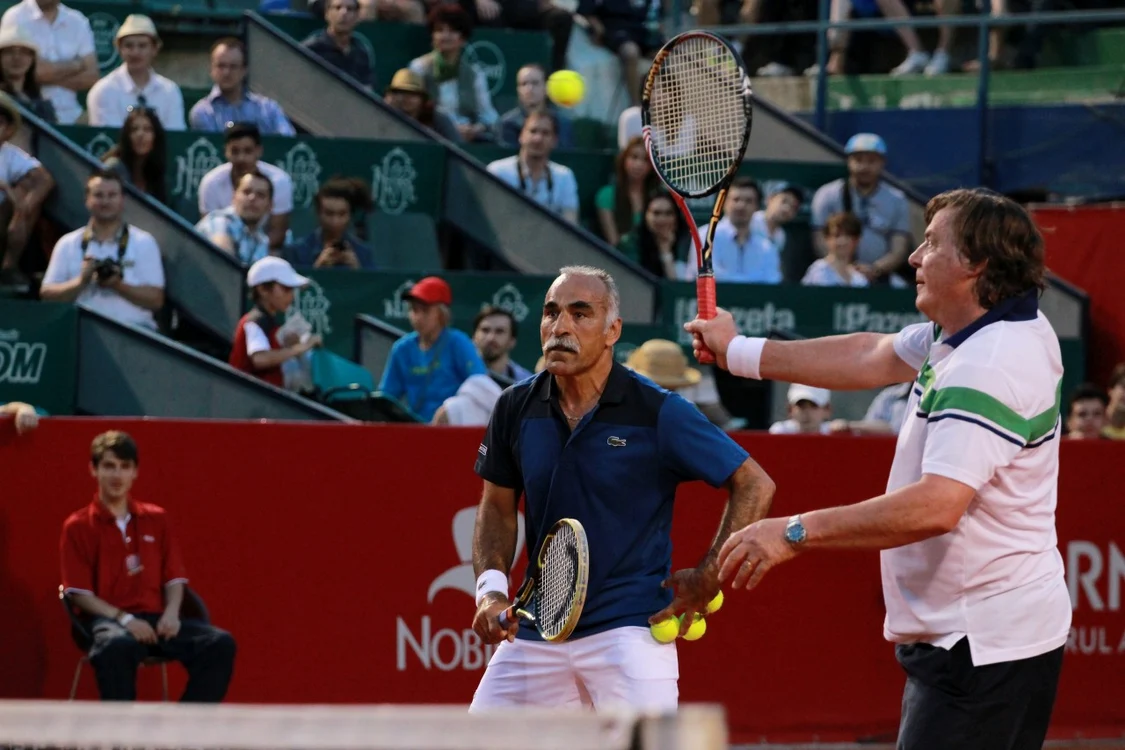 Bahrami a făcut dublu cu Panatta, la București, în 2013 (Foto: Marian Burlacu)